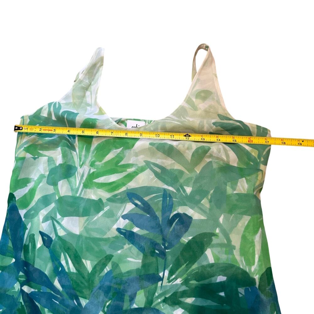 Cabi Castaway Green Leaf Tropical Print Coastal Women Sundress Boho Chic SM - Picture 7 of 8